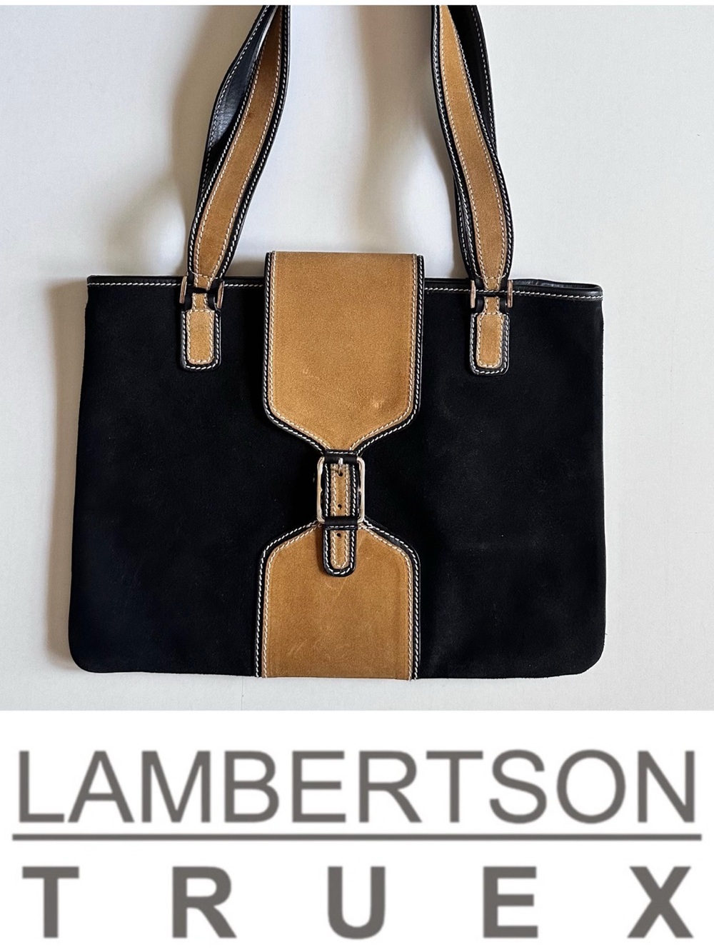 LAMBERTSON TRUEX Suede Envelope Shoulder Bag